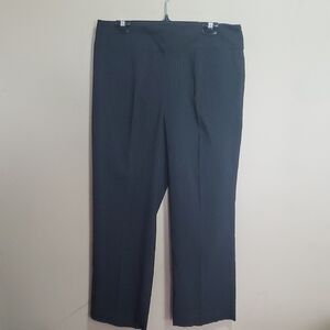 Jessica Black Dress Pants Straight-Leg Classic Pinstripe Size 14p